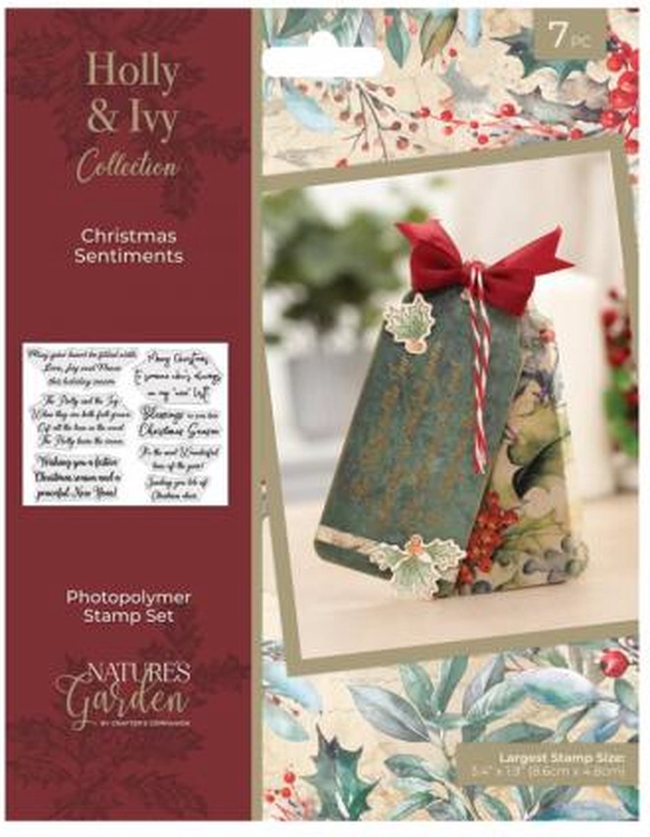 Natures Garden - Holly&Ivy - Clearstamp - Christmas Sentiments
